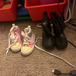 Toddler Size 7 Shoes  And Snow Boots