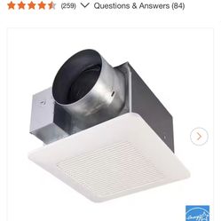 Panasonic WhisperCeiling DC Fan with Pick-A-Flow Speed Selector 110/130 or 150 CFM and Flex-Z-Fast Installation Bracket