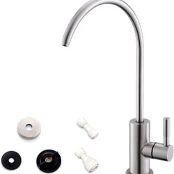 Drinking Water Faucet for Kitchen Sink, Kitchen Water Filter Faucet Stainless Steel for Reverse Osmosis or Water Filtration System Beverage Non-Air Ga
