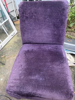 Purple Upholstered Armless Accent Chair