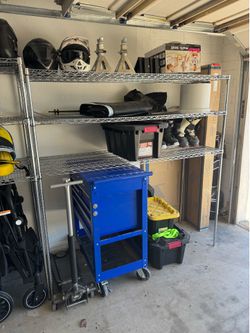 Uline 72x24 3 tier wire storage rack - industrial strength