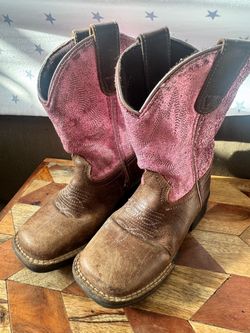 Girls Western Leather Cowboy Boots