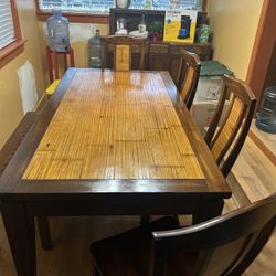 Dining Room Set, Bamboo Top