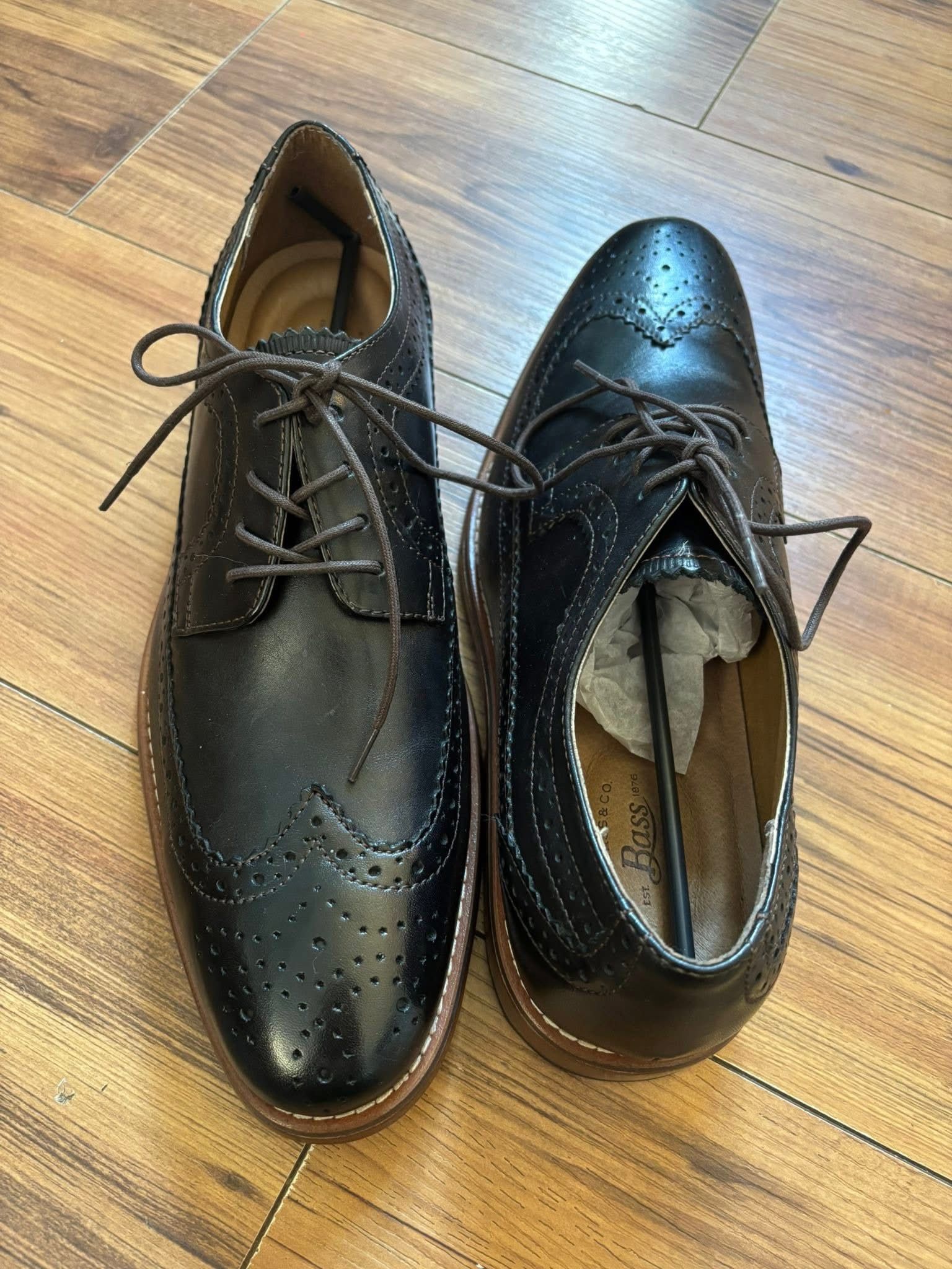 π GH Bass Monogram Wingtip Brogue Oxfords