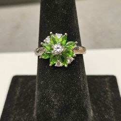 Chrome Diopside Ring