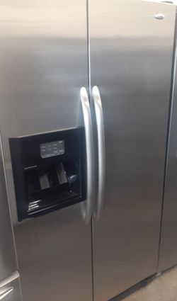 Whirlpool Side-by-Side Stainless Steel Refrigerator Fridge
