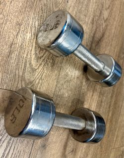 Pair of Chromed Dumbbells 10 lbs  Total: 20 lbs.
