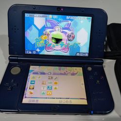Japanese Nintendo 3DS LL Top IPS Screen , TNT Bottom Screen + Case + Charger