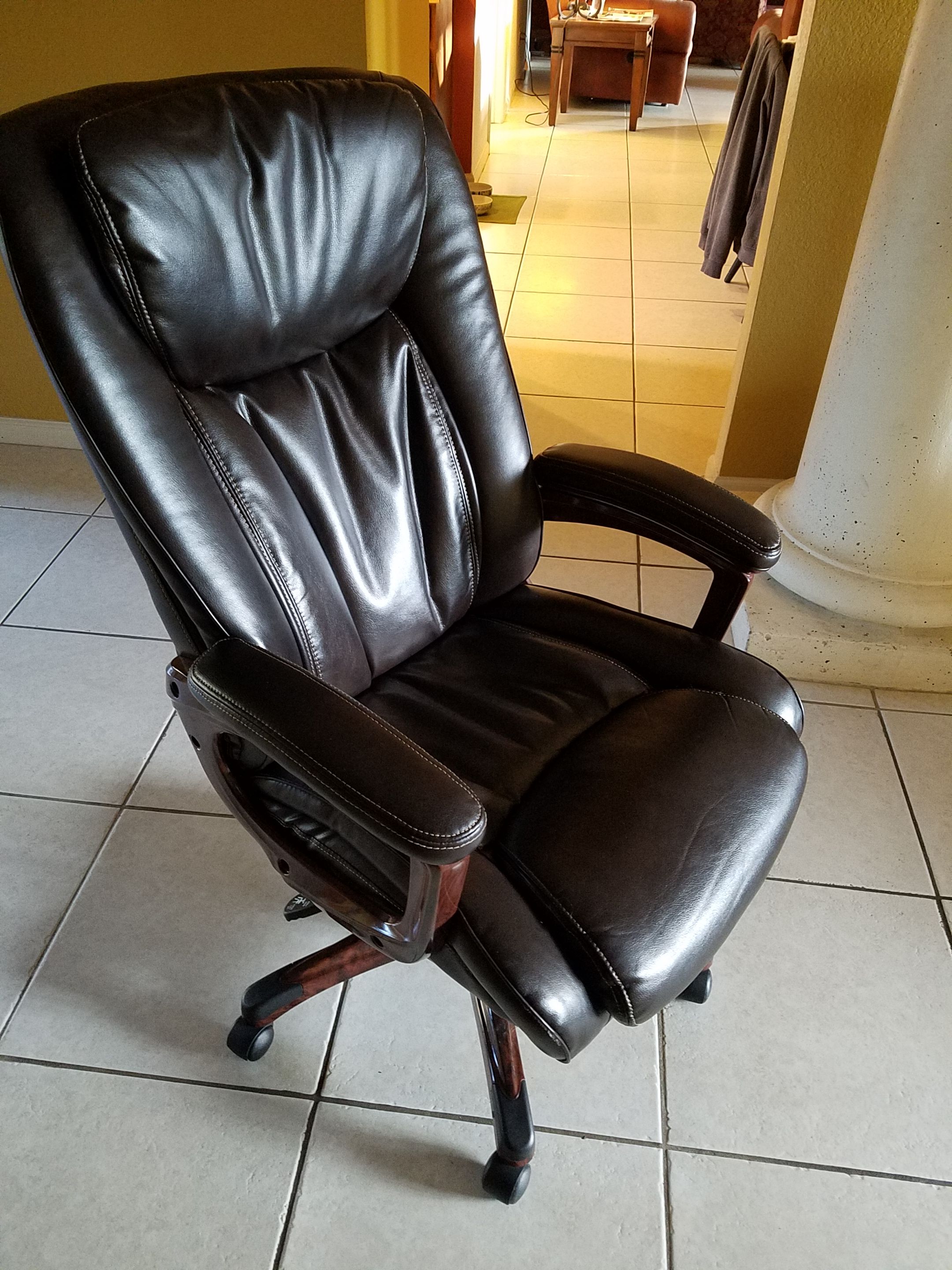 Staples Westcliffe Bonded Leather Managers Chair, Brown