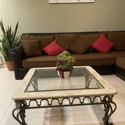 Glass Table Iron Leg