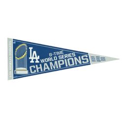Los Angeles Dodgers 8x Times World Series Champions Pennat
