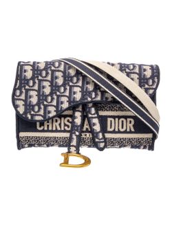 Christian Dior Oblique Slim Saddle Pouch
