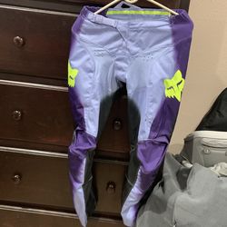 Fox motor cross pants purple size youth 28