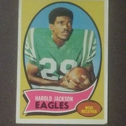 1970 Topps Harold Jackson Philadelphia Eagles #72 Rookie RC Football Card Vintage Collectible NFL