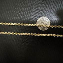 10k Yellow Gold Rope Chain