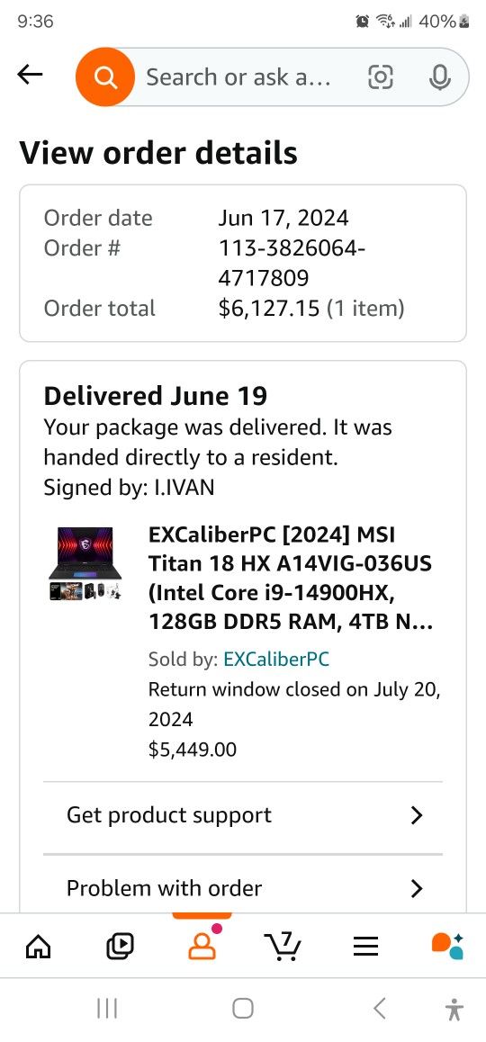 MSI Titan 18HX Core I9 14900, RTX 4090, 128Gb Ram,