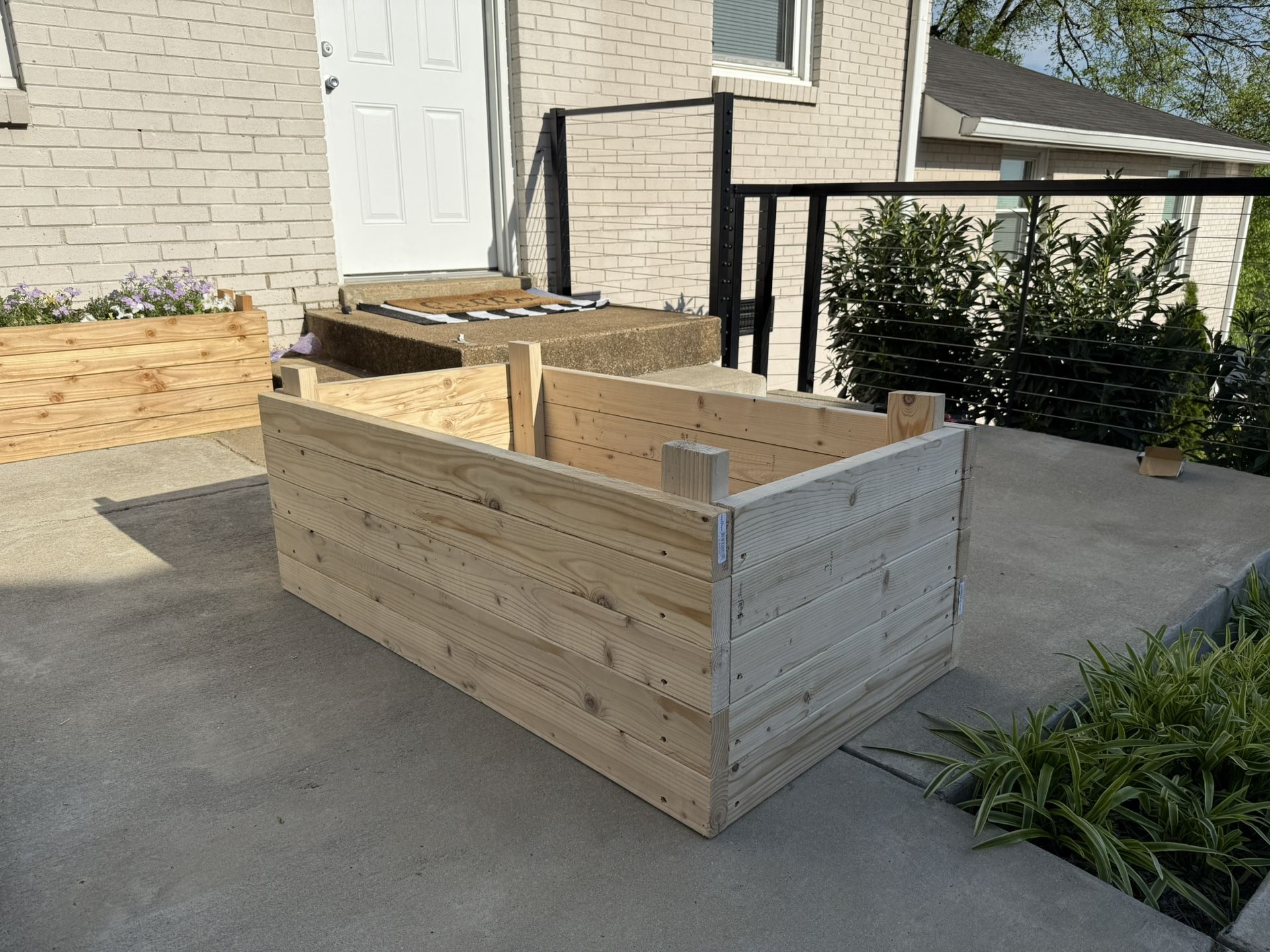 Custom Wood Flower Beds