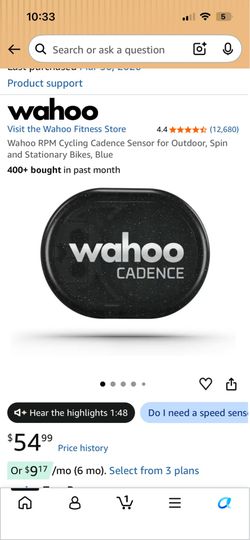 Cadence sensor wahoo