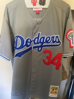 Mens L Valenzuela Replica Dodgers jersey - NEW