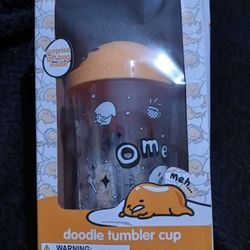 Gudetama The Lazy Egg Doodle Tumbler Cup