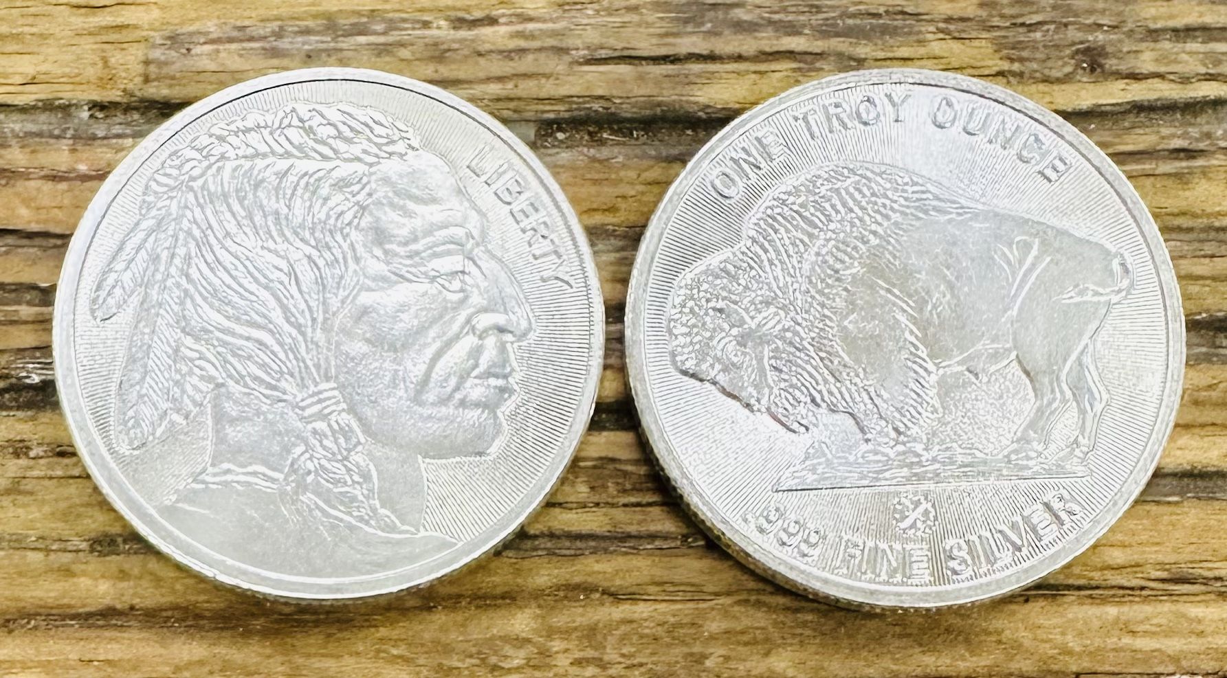 Roll Of 20 Silver Buffalo/Indian Head One Ounce Coins