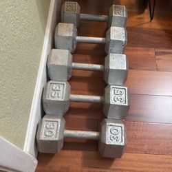 Dumbells Weights 35 Lb , 30lb, 25lb 