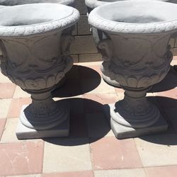 New Flower Pots Made Out Of Cement 