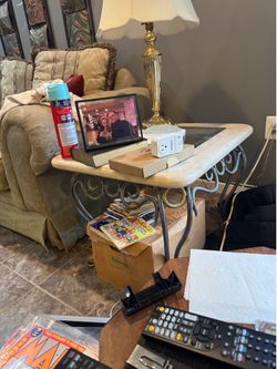 Right iron and glass living room  Tables