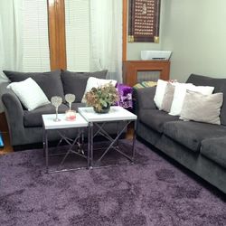 Gray sofa & Loveseat