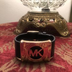 Michael Kors Black Leather Bracelet 