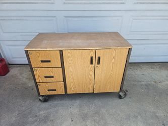 Storage cabinet on wheels