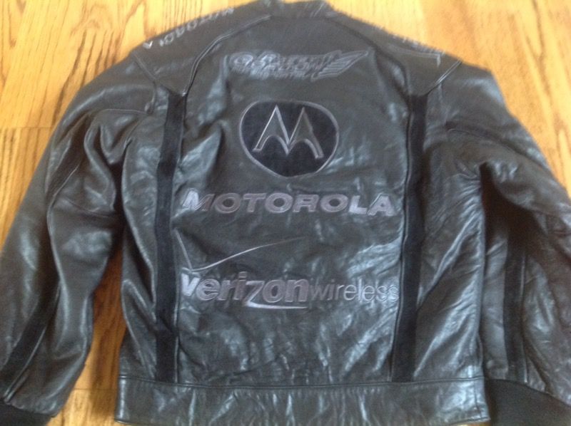 Men's motorcycle leather jacket Sz S