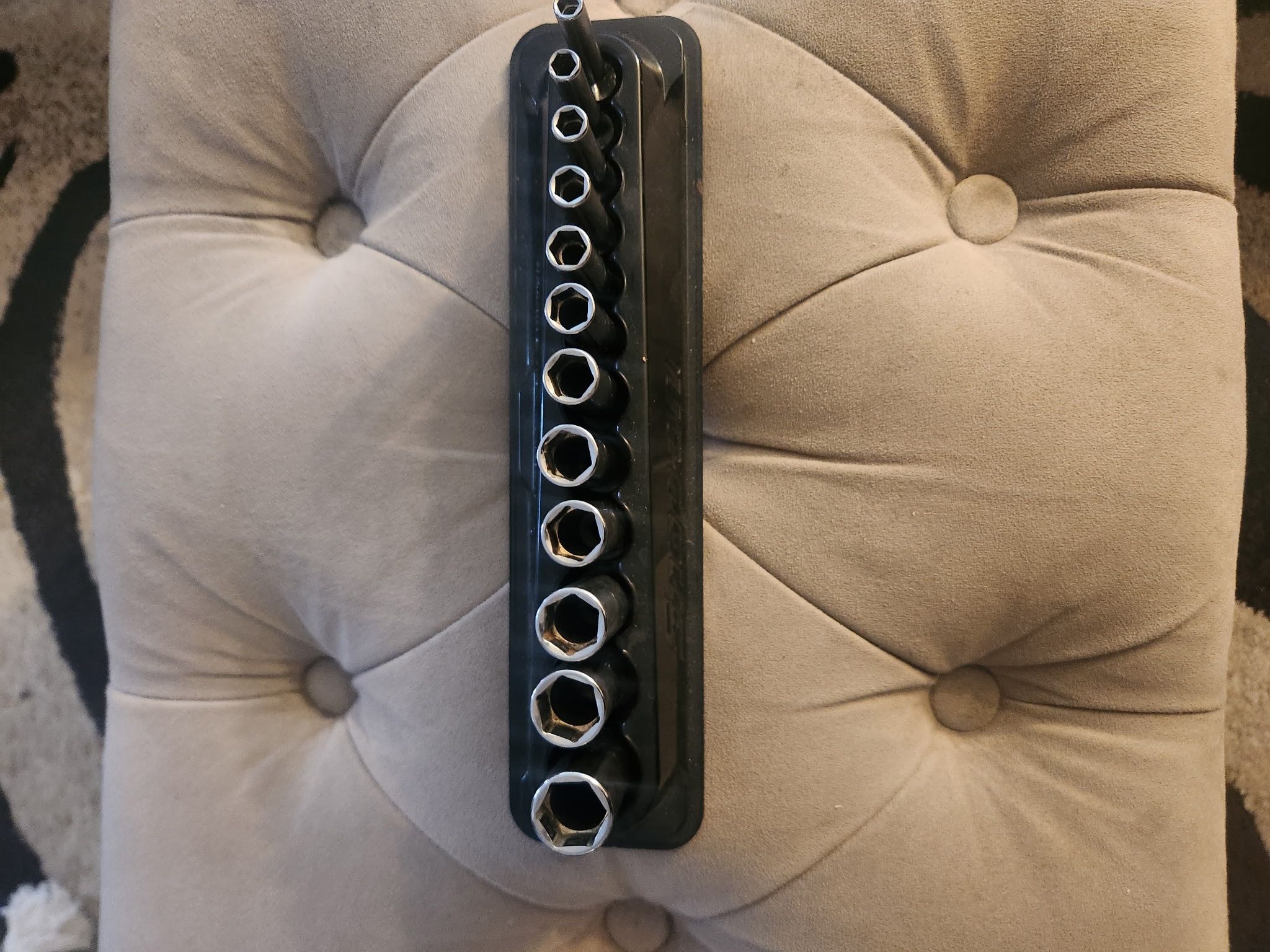 1/4 inch drive 12 piece 6 point deep socket set 5 through 15 mm