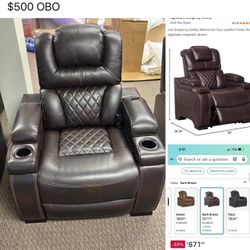 Leather electric Recliner