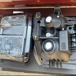 08-10 Ford F-250-F-550 Super Duty Headlights Faros Calaveras Micas Luces 