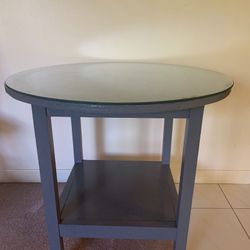 Side Or Center Great Table With Glass Top.