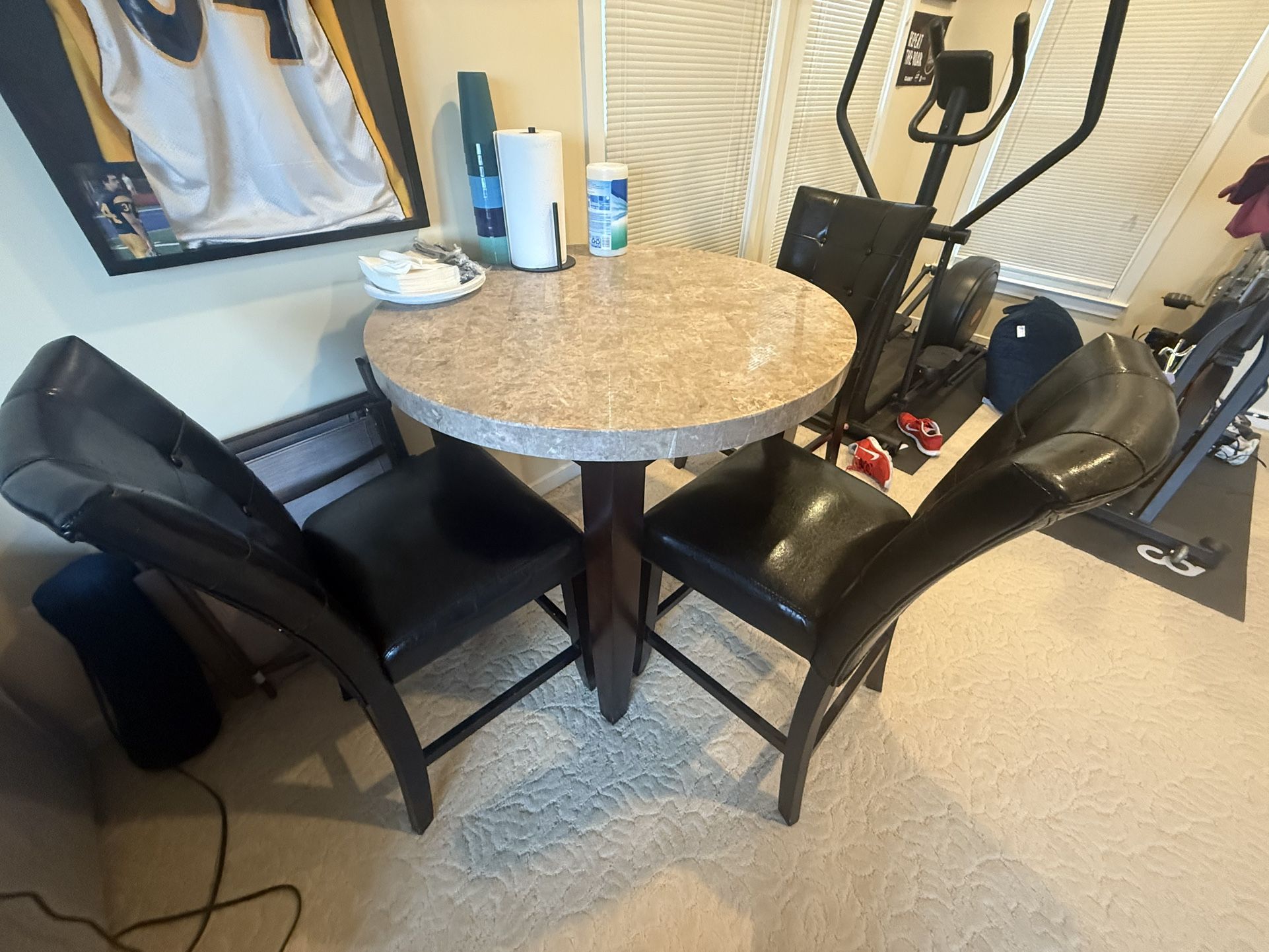 Small Dining Table With 3 Bar Stools
