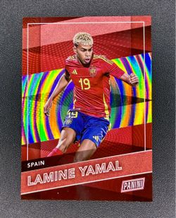 LAMINE YAMAL 2026-27 PANINI THE NATIONAL NSCC SOCCER SWIRL FOIL HOLO #24 SPAIN