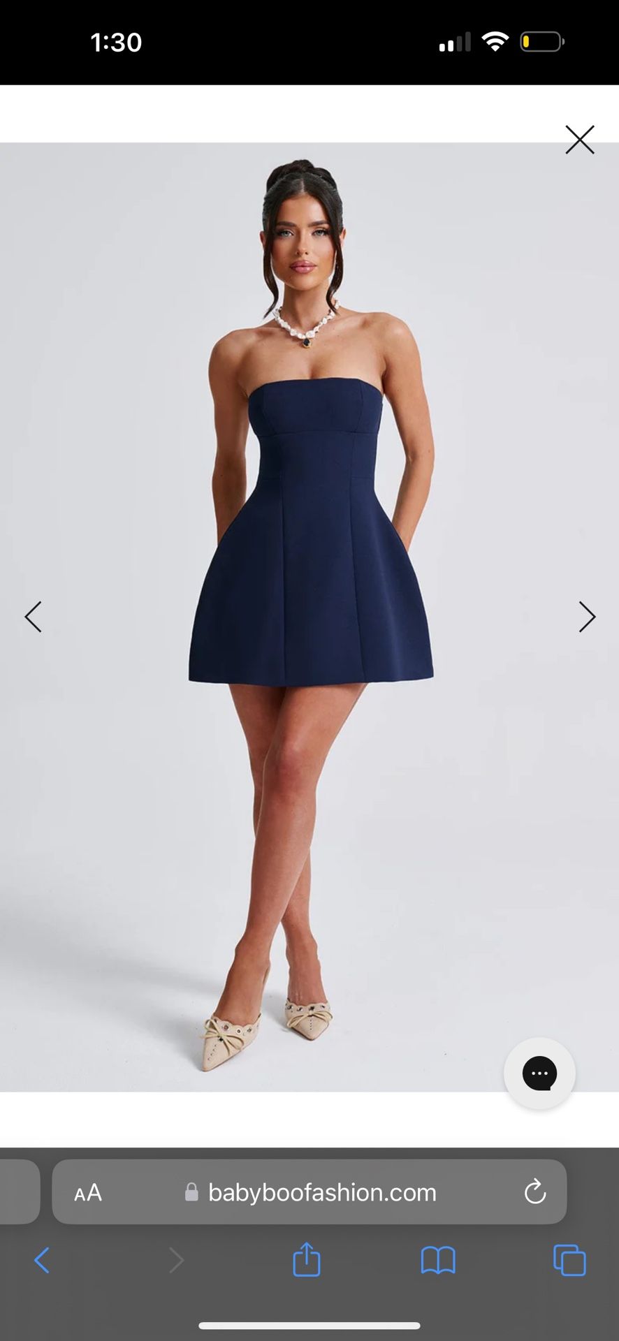 XS BABYBOO DRESS, BRAND NEW , TAGS ON, NAVY BLUE