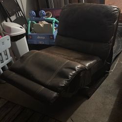 Leather Modular Chair / Sectional Piece – Works as Standalone Recliner Chair