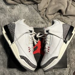 white cement reimagined jordan 3’s