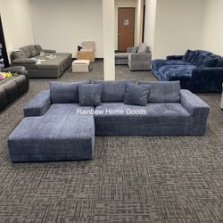 Lounge Style Frameless L-Shaped Sectional Sofa Couch