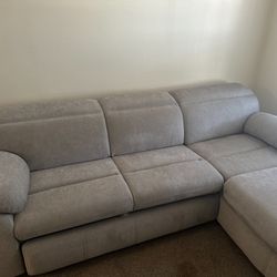 3-Piece Chaise with pop up sleeper and storage