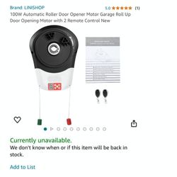 (NEW) 100W Automatic Roller Door Opener Motor Garage Roll Up Door Opening Motor with 2 Remote Control
