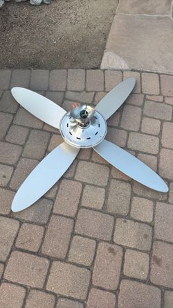 Chrome ceiling fan