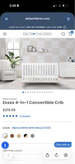 Delta Children Essex 4-in-1 Convertible Crib