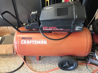 Craftsman 6hp 33 gallon sale horizontal air compressor