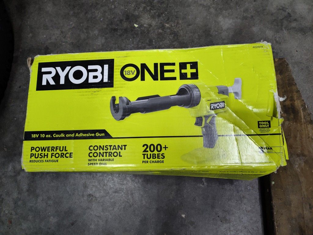 NEW RYOBI PCL901B 18V ONE+ 10 OZ. CAULK & ADHESIVE GUN - TOOL ONLY