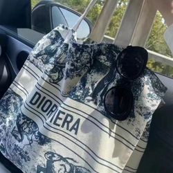 Dior Tote Bag Canvas Gift Navy Beauty VIP Gift