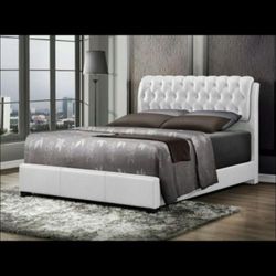 BRAND NEW QUEEN OR FULL SIZE LEATHER BED WITH ORTHOPEDIC MATTRESS FOR $499!!